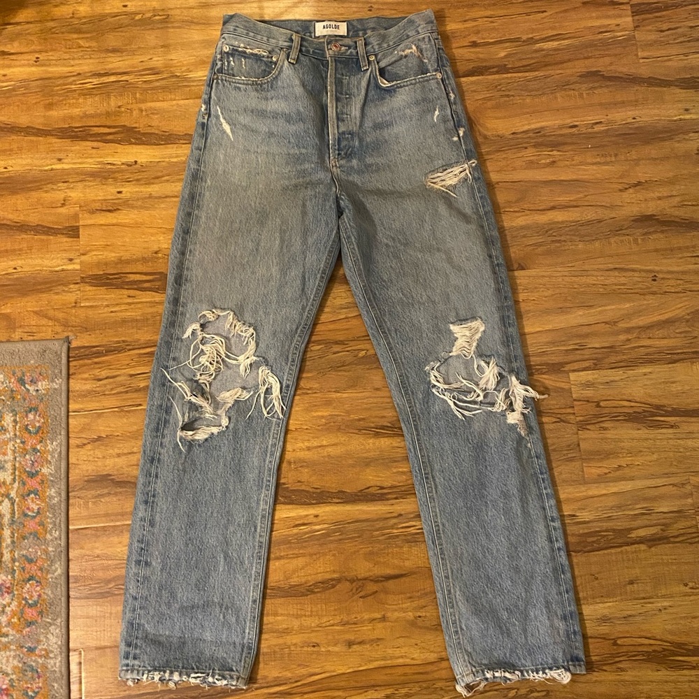 Ripped agolde 90s midsize loose fit jeans